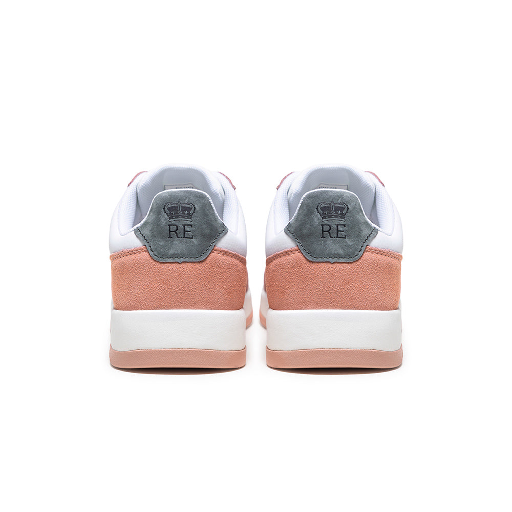 Women's Crown Lux White Pink Gray Leather Sneakers