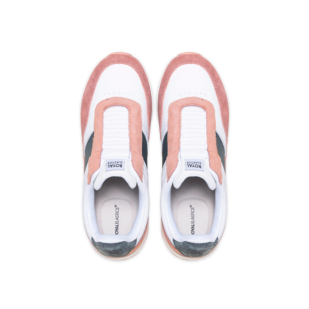 Women's Crown Lux White Pink Gray Leather Sneakers