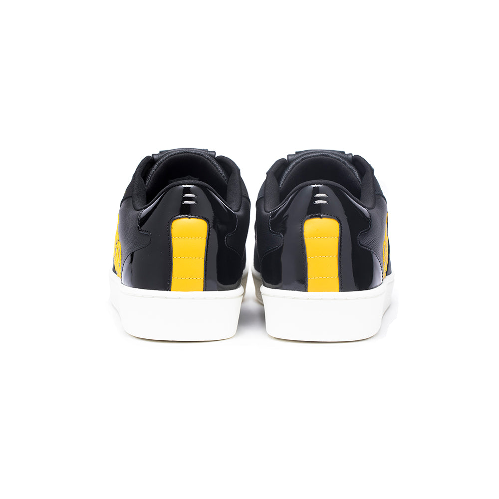 Men's Adelaide Black Yellow Leather Sneakers 02694-993 - ROYAL ELASTICS