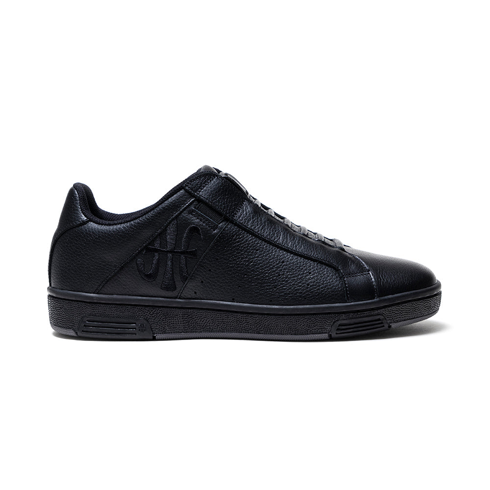 ICON BLACK レザー ブラック シューズ Men's Icon OG Black Logo Leather Sneakers 01930-999