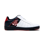 Men's Icon OG White Black Red Logo Leather Sneakers