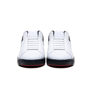 Men's Icon OG White Black Red Logo Leather Sneakers