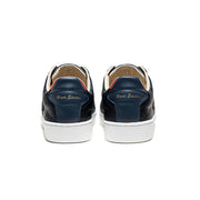 Men's Icon Lux Black Red Leather Sneakers