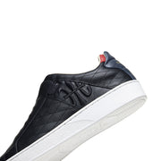 Men's Icon Lux Black Red Leather Sneakers