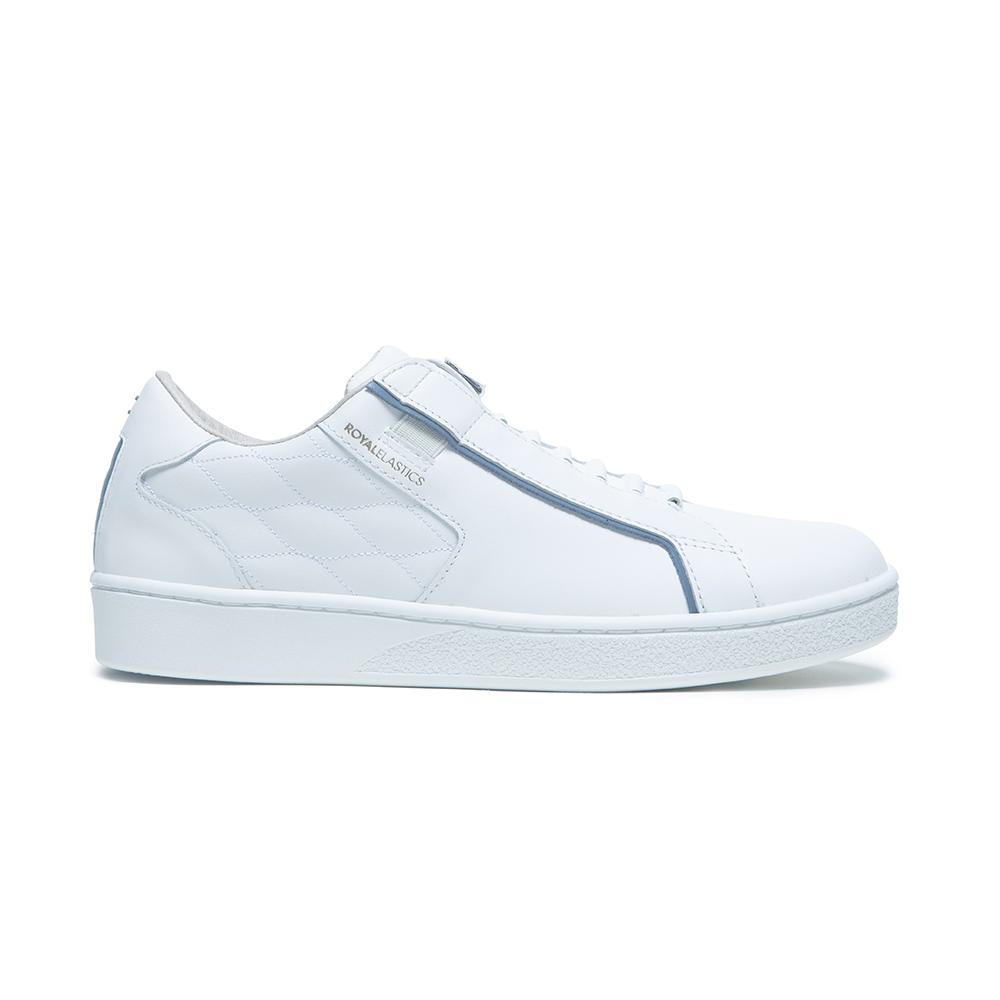 Men's Adelaide Lux White Blue Leather Sneakers 02713-005