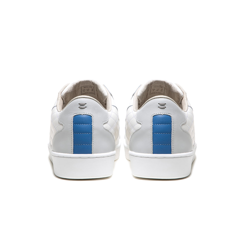 Men's Adelaide Lux White Gray Blue Leather Sneakers