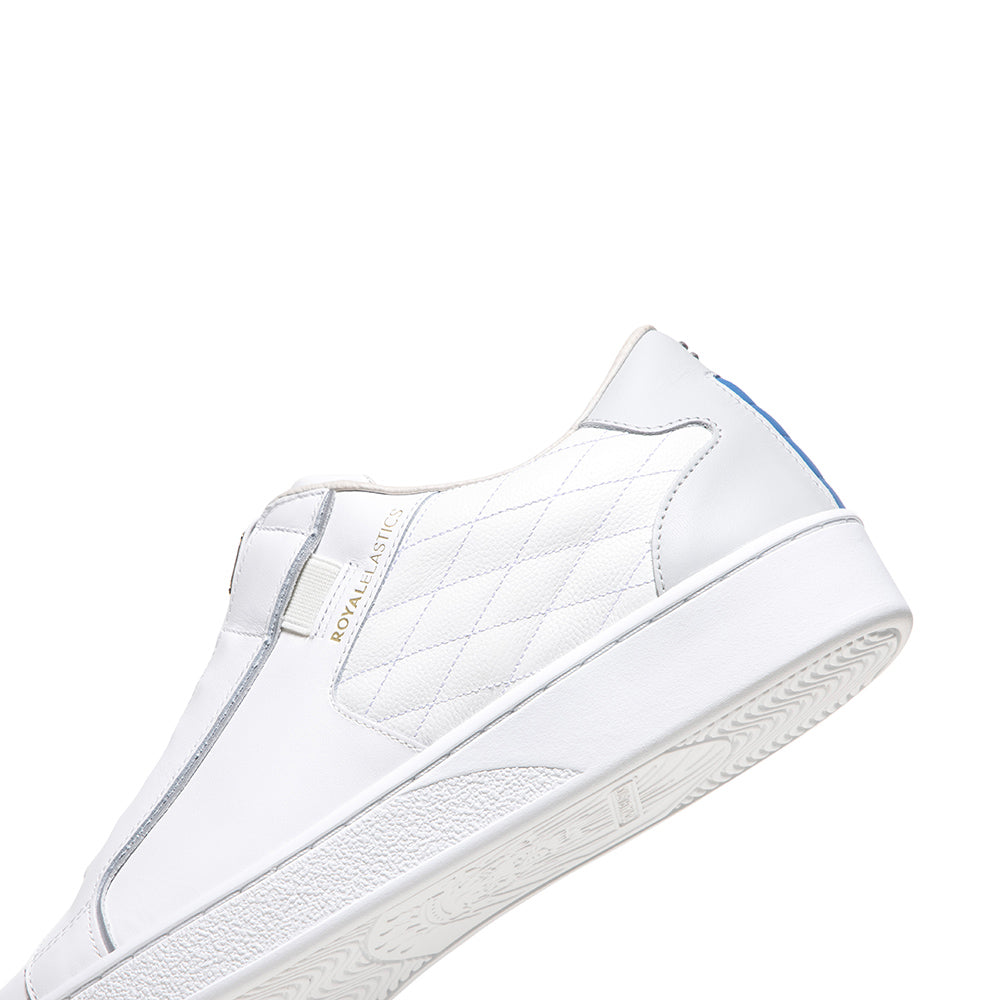 Men's Adelaide Lux White Gray Blue Leather Sneakers