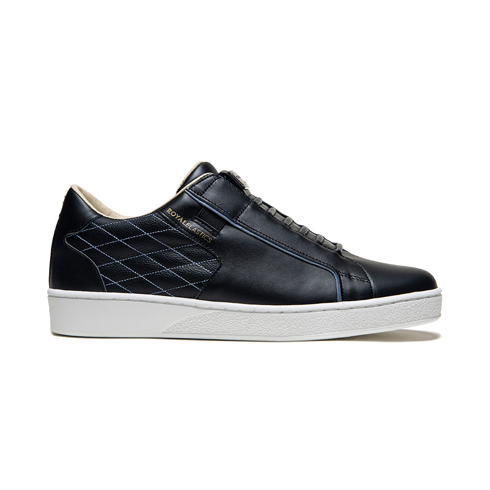 Men's Adelaide Lux Black Blue Leather Sneakers 02733-995