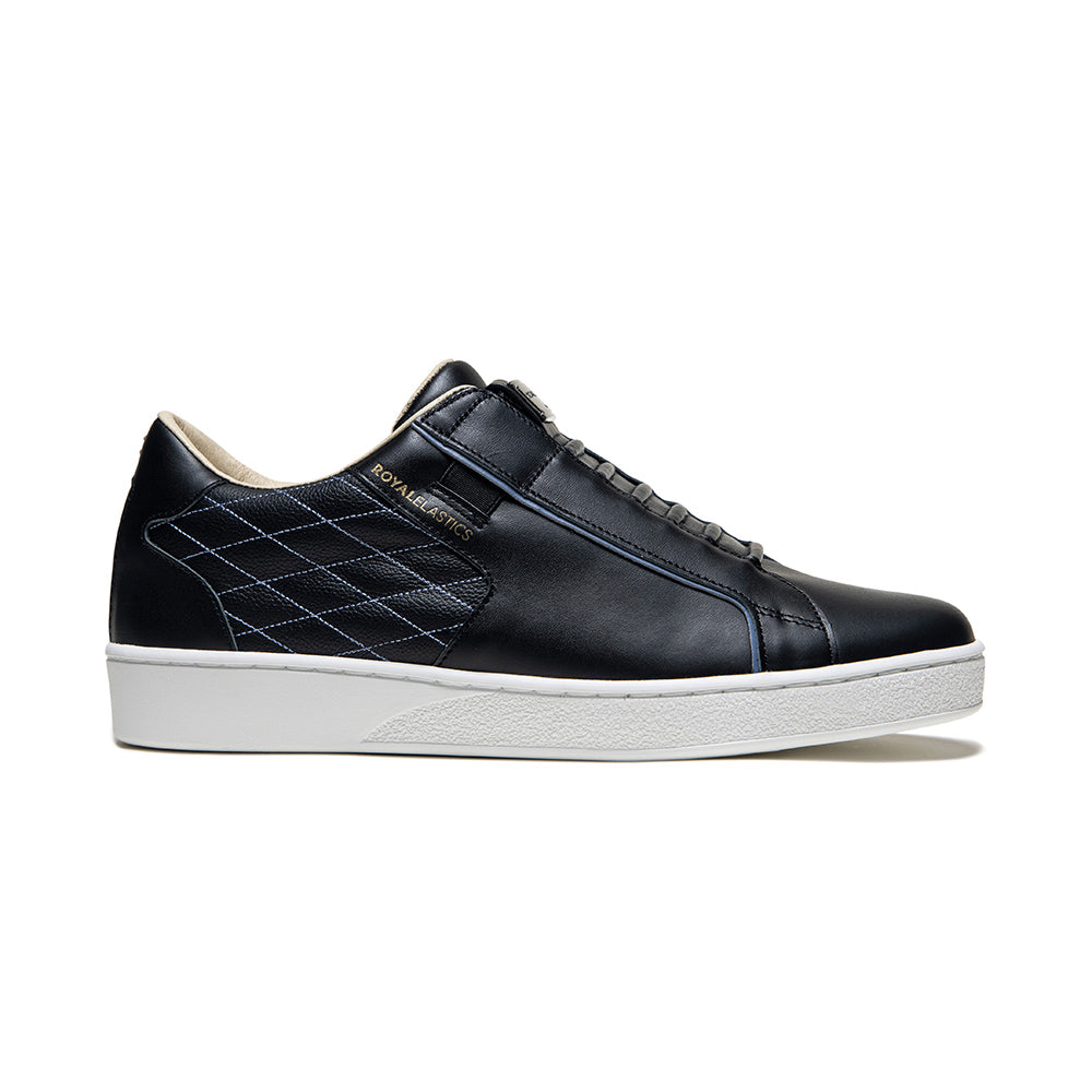 Men's Adelaide Lux Black Blue Leather Sneakers