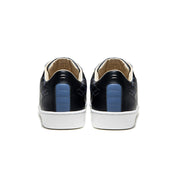 Men's Adelaide Lux Black Blue Leather Sneakers