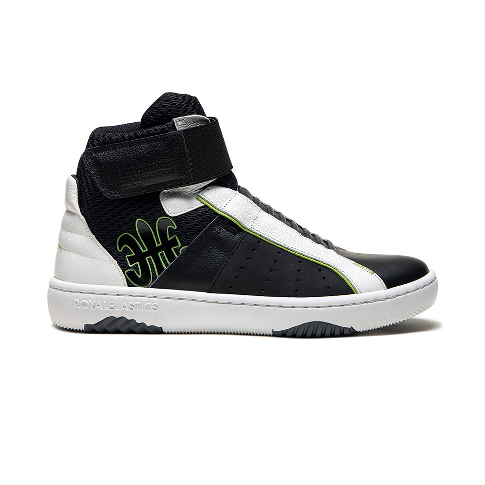 Men's Icon 2.0X Hi Black Green Hi Top Leather Sneakers