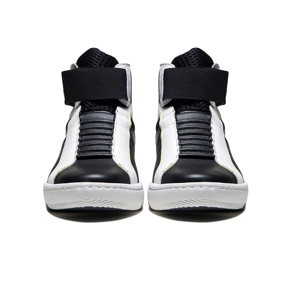 Men's Icon 2.0X Hi Black Green Hi Top Leather Sneakers