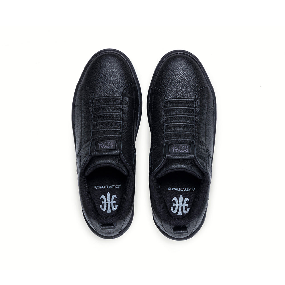 Men's Icon 2.0 Black Logo Leather Sneakers