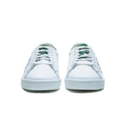 Men's Honor White Green Logo Leather Sneakers