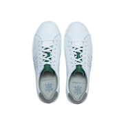 Men's Honor White Green Logo Leather Sneakers