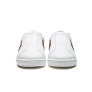 Women's Bishop White Orange Gray Leather Sneakers