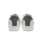 Women's Bishop White Orange Gray Leather Sneakers
