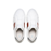 Women's Bishop White Orange Gray Leather Sneakers
