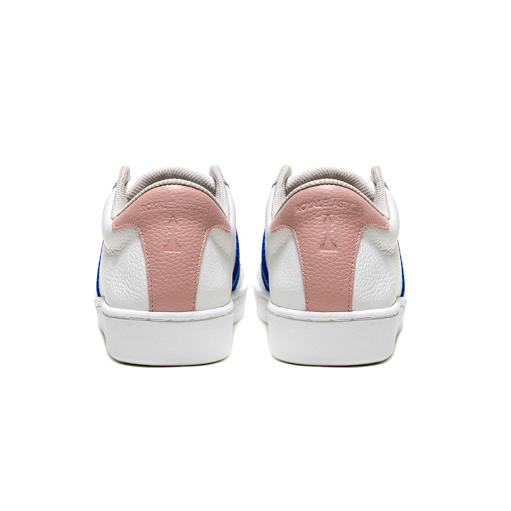 Women's Bishop White Blue Pink Leather Sneakers