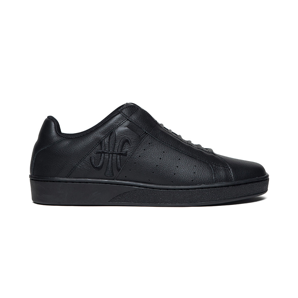 Women's Icon Black Logo Leather Sneakers