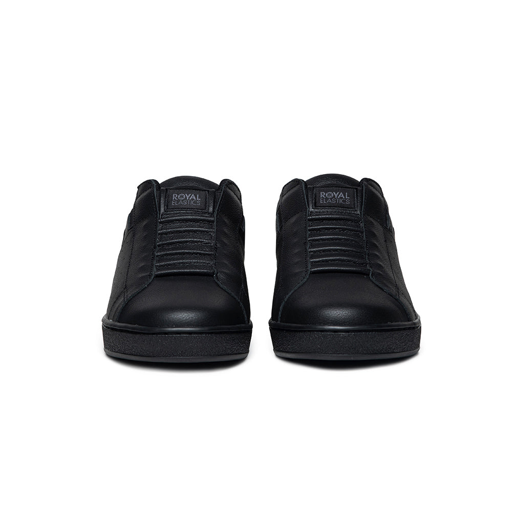 Women's Icon Black Logo Leather Sneakers