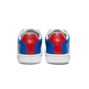 Women's Icon OG White Blue Red Logo Leather Sneakers
