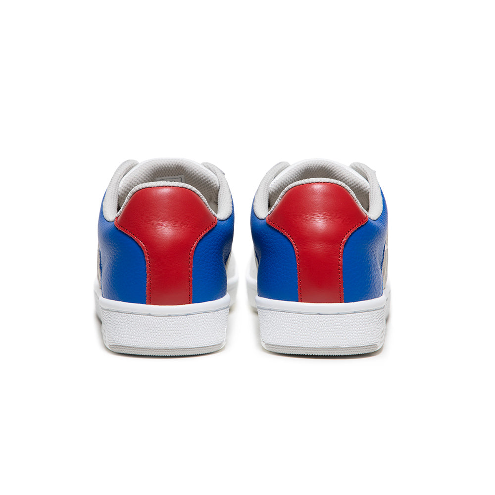 Women's Icon OG White Blue Red Logo Leather Sneakers