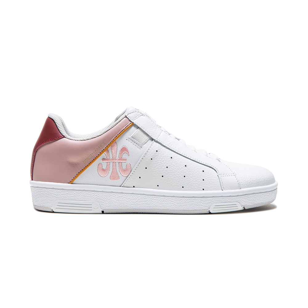 Women's Icon OG White Pink Red Logo Leather Sneakers 91933-012