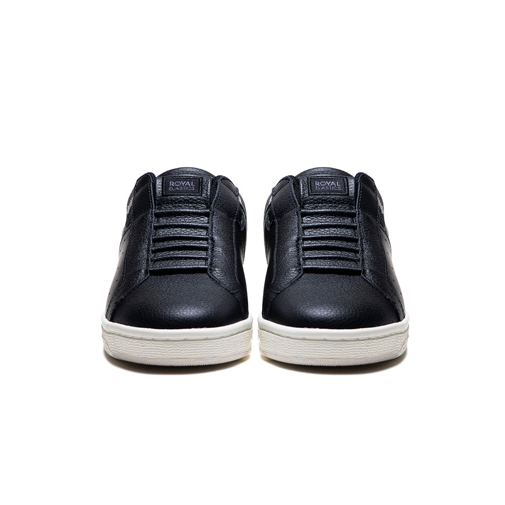 Women's Icon OG Black Yellow Logo Leather Sneakers