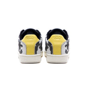 Women's Icon OG Black Yellow Logo Leather Sneakers