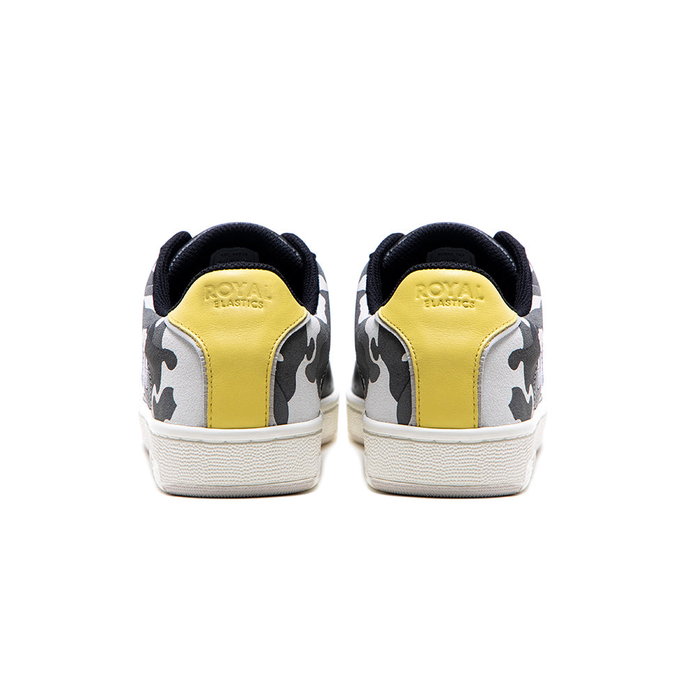 Women's Icon OG Black Yellow Logo Leather Sneakers