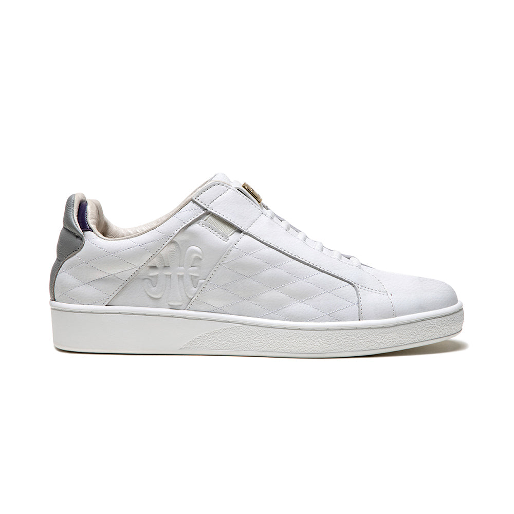 Women's Icon Lux White Gray Leather Sneakers 92541-086