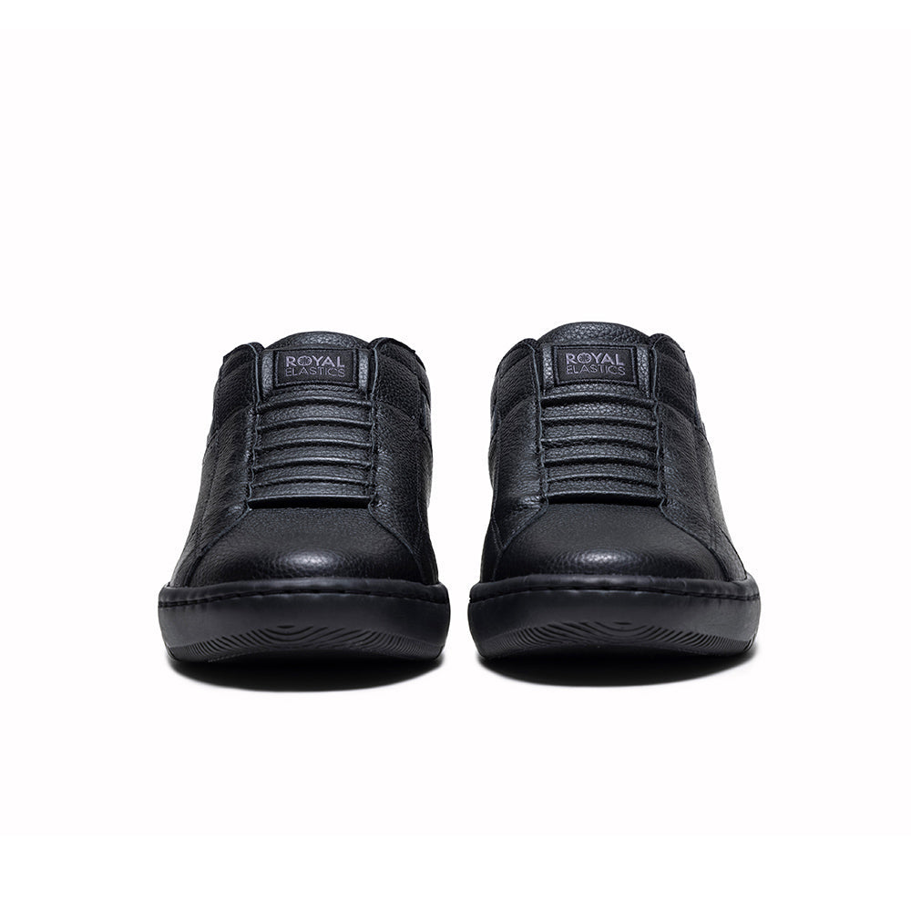 Women's Icon 2.0 Black Logo Leather Sneakers