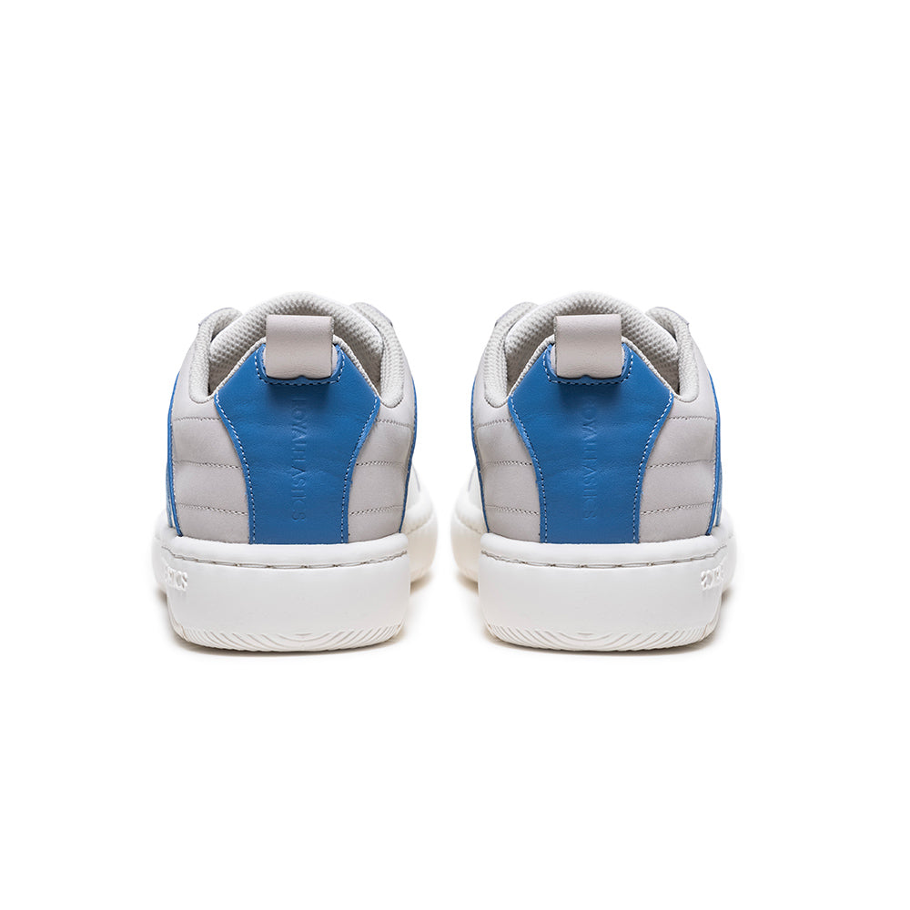 Women's Icon 2.0 White Blue Logo Leather Sneakers