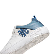 Women's Icon 2.0 White Blue Logo Leather Sneakers
