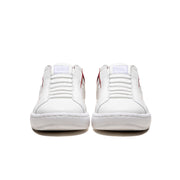 Women's Icon 2.0 White Beige Red Logo Leather Sneakers