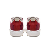 Women's Icon 2.0 White Beige Red Logo Leather Sneakers