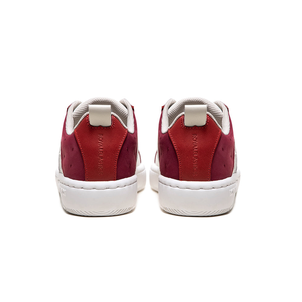 Women's Icon 2.0 White Beige Red Logo Leather Sneakers