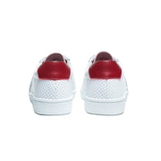Women's Honor White Pink Red Logo Leather Sneakers