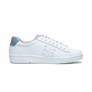 Women's Honor White Blue Logo Leather Sneakers