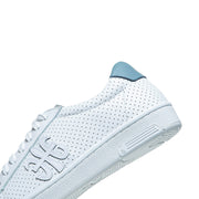 Women's Honor White Blue Logo Leather Sneakers