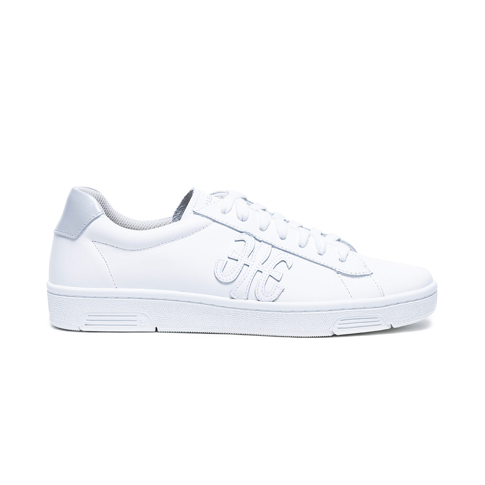 Women's Honor White gray Logo Leather Sneakers 98021-008