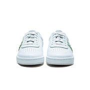 Women's Dreamer White Green Logo Leather Sneakers