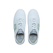 Women's Dreamer White Green Logo Leather Sneakers