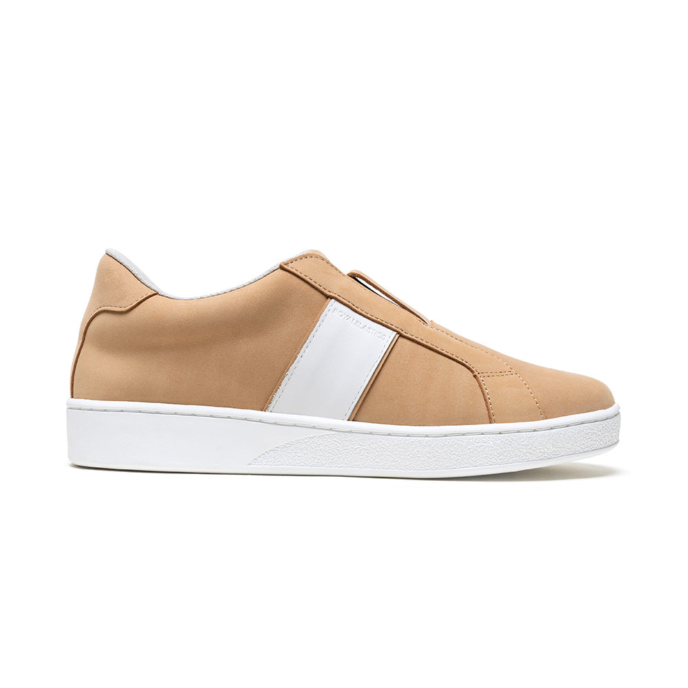Men's Bishop Beige White Yellow Leather Sneakers 001753-777