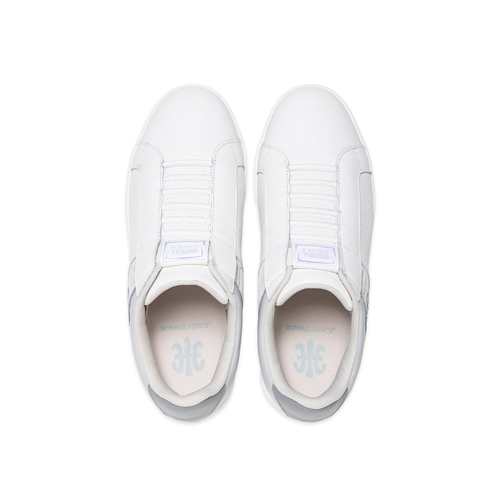 Men's Icon OG White Beige Gray Logo Leather Sneakers