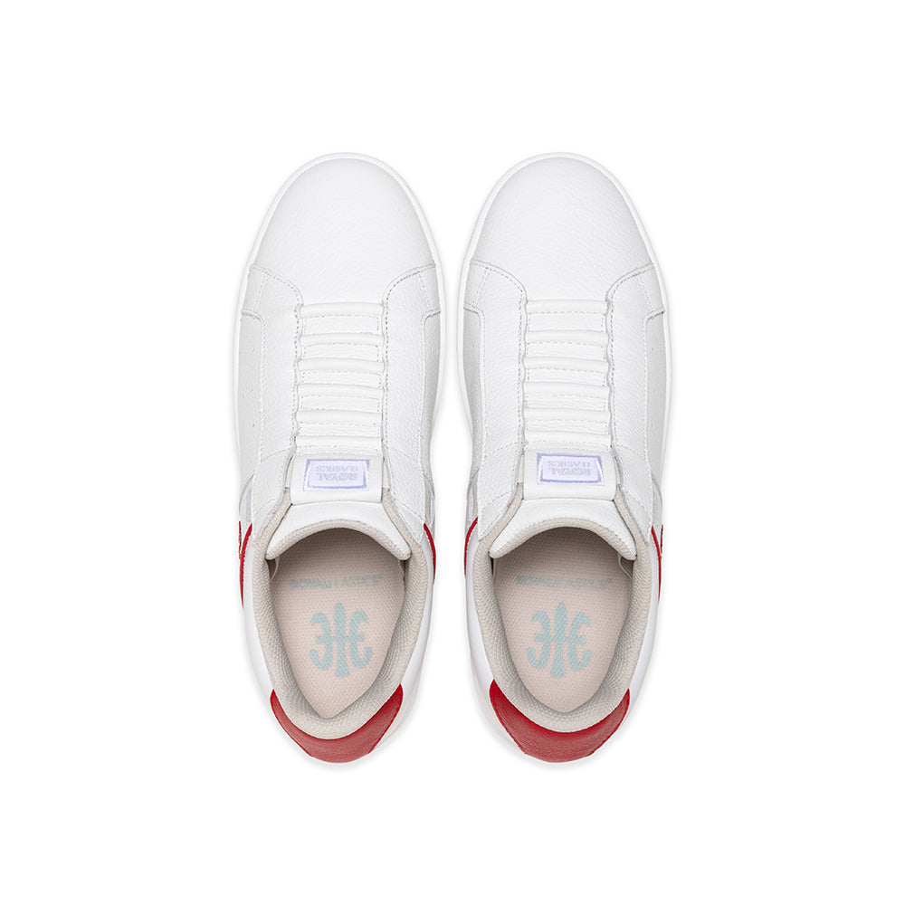 Men's Icon OG White Red Logo Leather Sneakers 001953-001-4