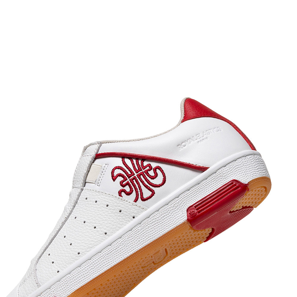 Men's Icon OG White Red Logo Leather Sneakers 001953-001-5