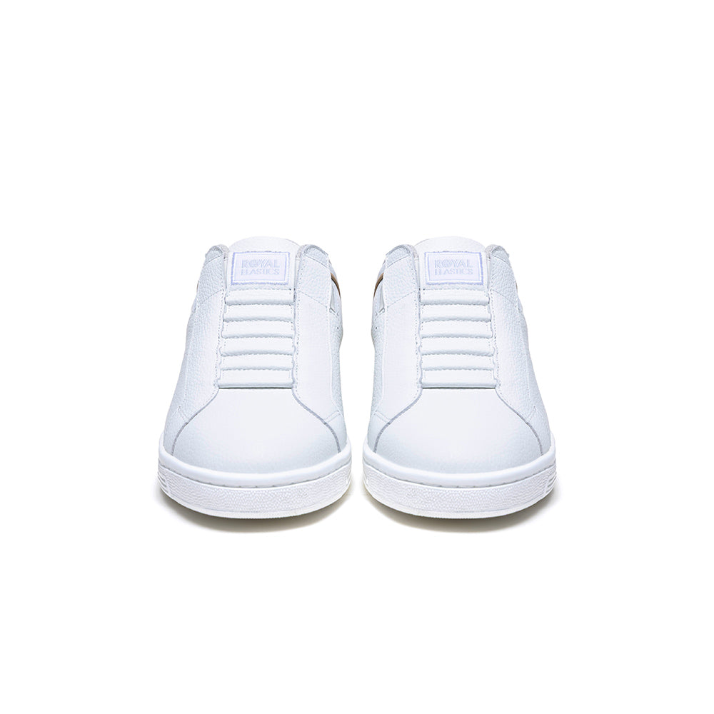 Men's Icon OG White Beige Logo Leather Sneakers 001953-007