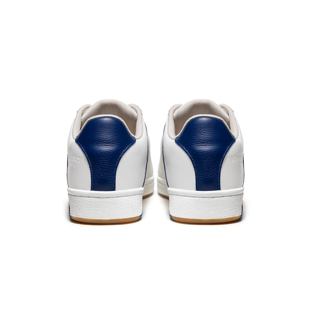 Men's Icon OG White Blue Logo Leather Sneakers 001953-055 - ROYAL ELASTICS